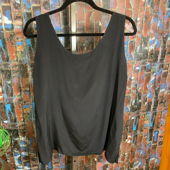 Andrianna Papell Evening Black Silk Shell - Picture 2 of 5